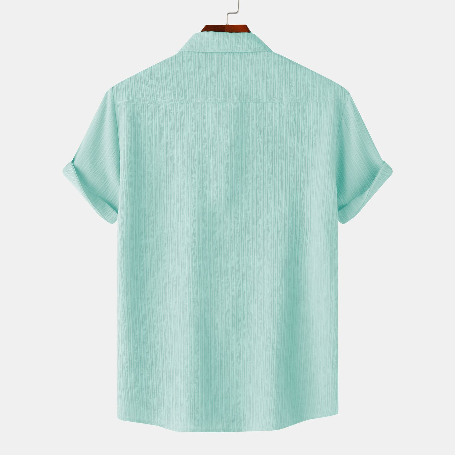 Faded green colour lining structured shirt