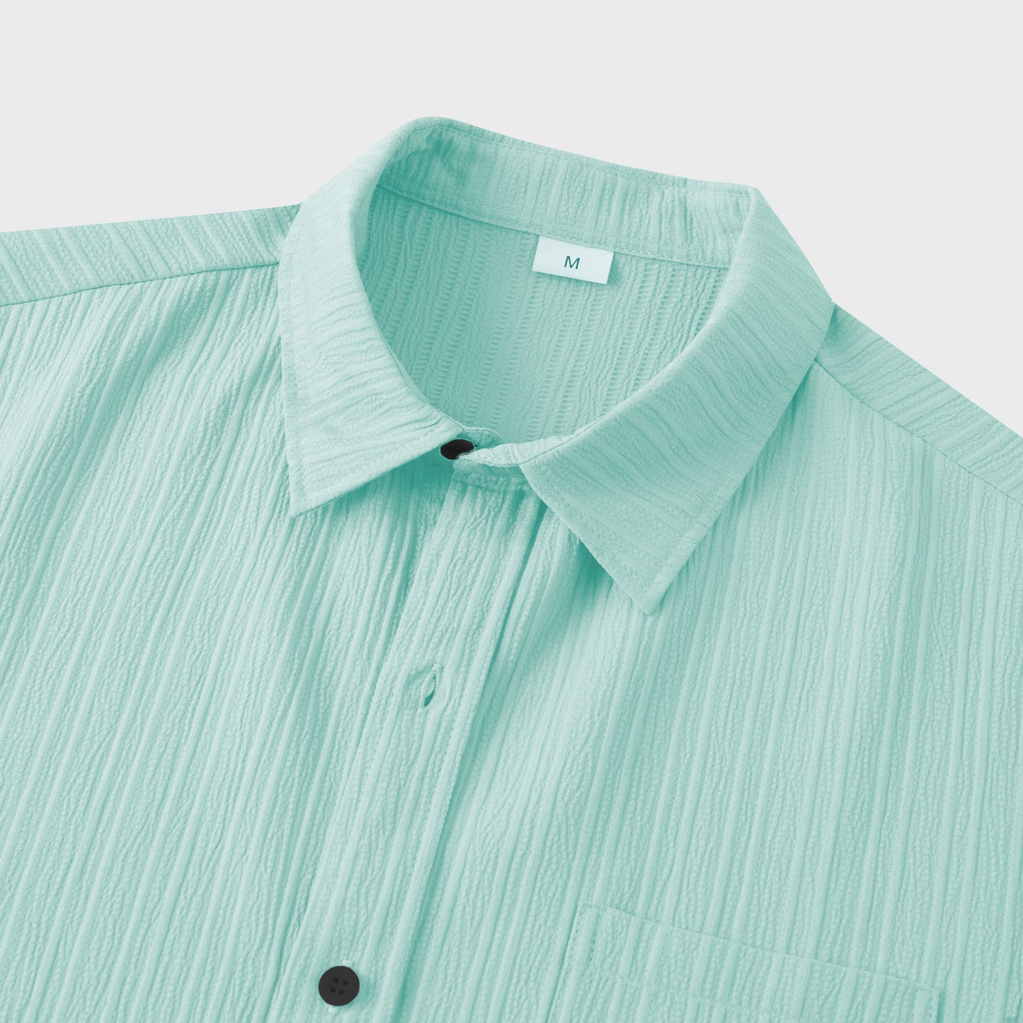 Faded green colour lining structured shirt