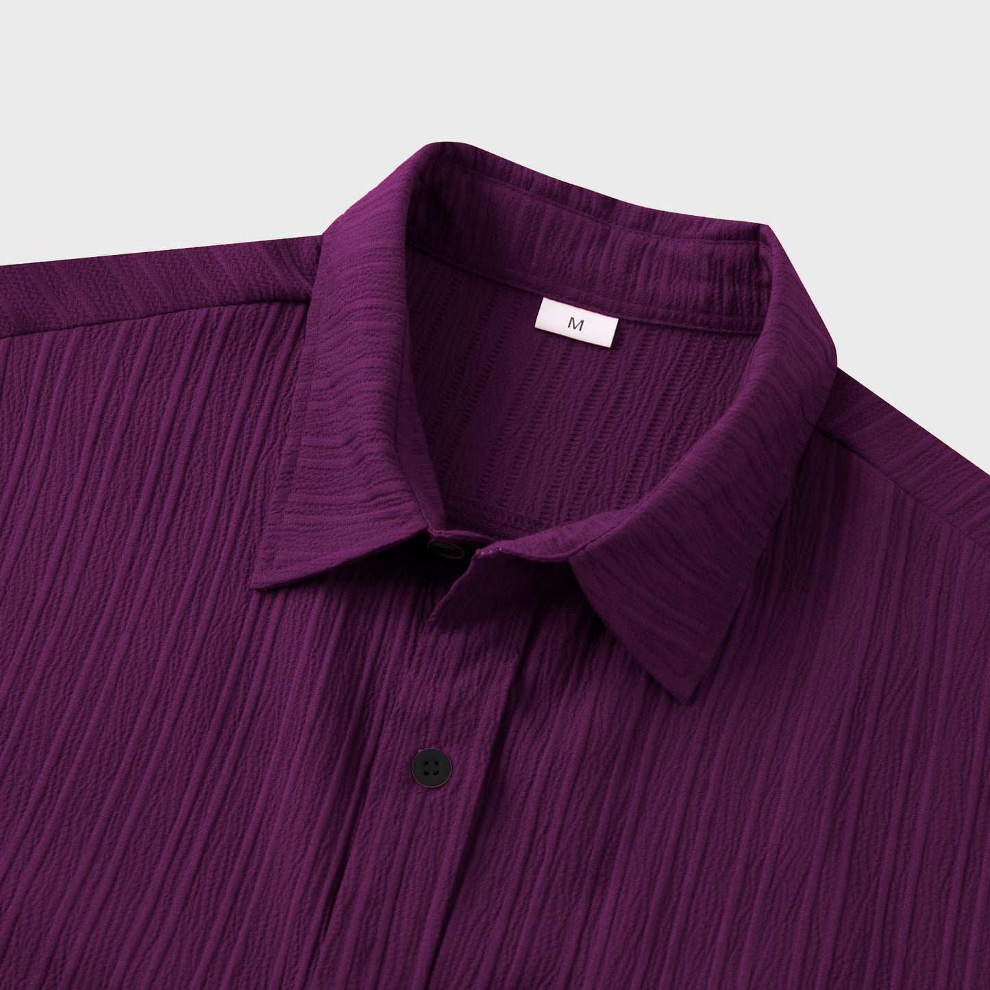 Wine lining texture half sleeve shirt