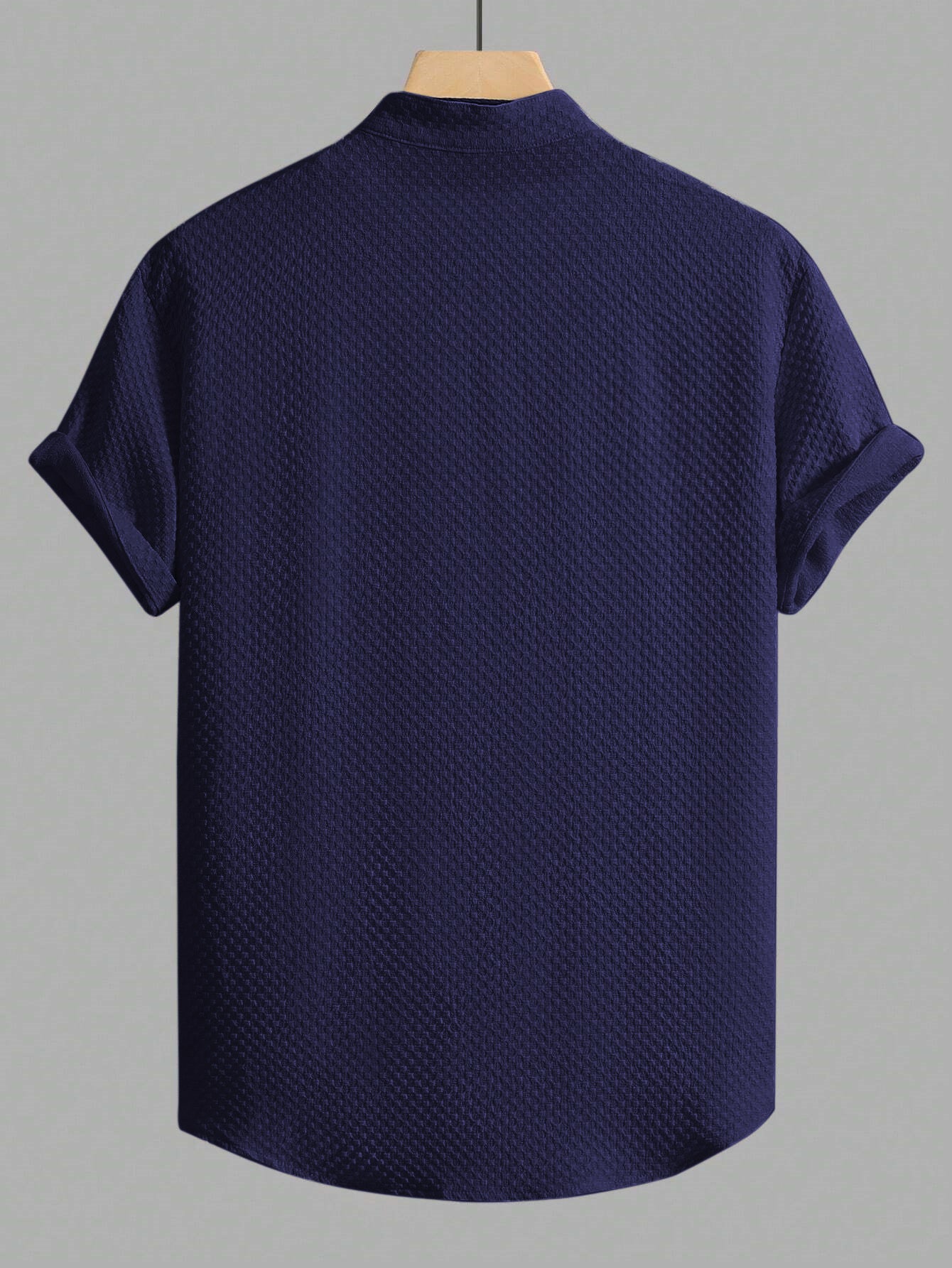 MIDNIGHT BLUE SQUARE TEXTURE SHIRT