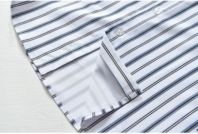 white blue stripe cotton shirt