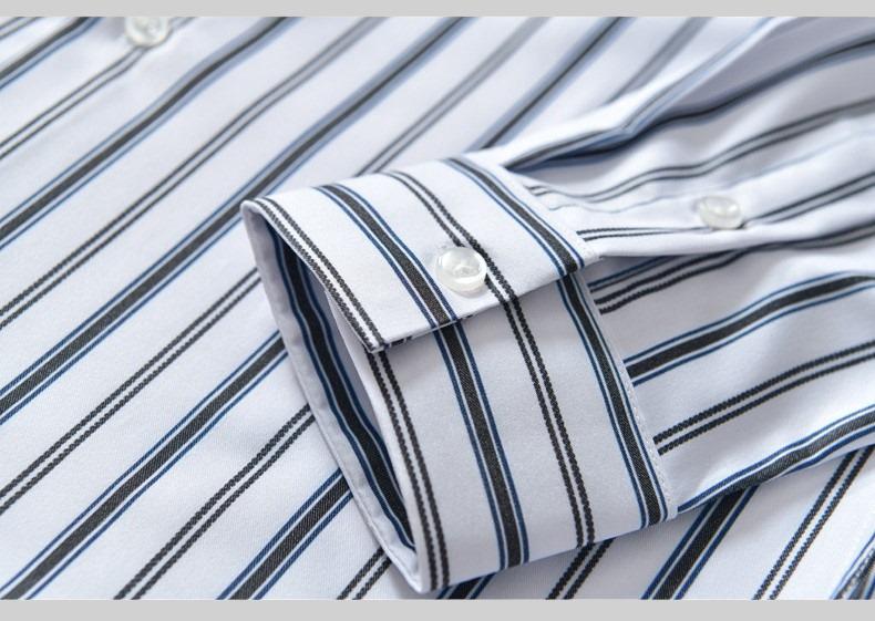 white blue stripe cotton shirt