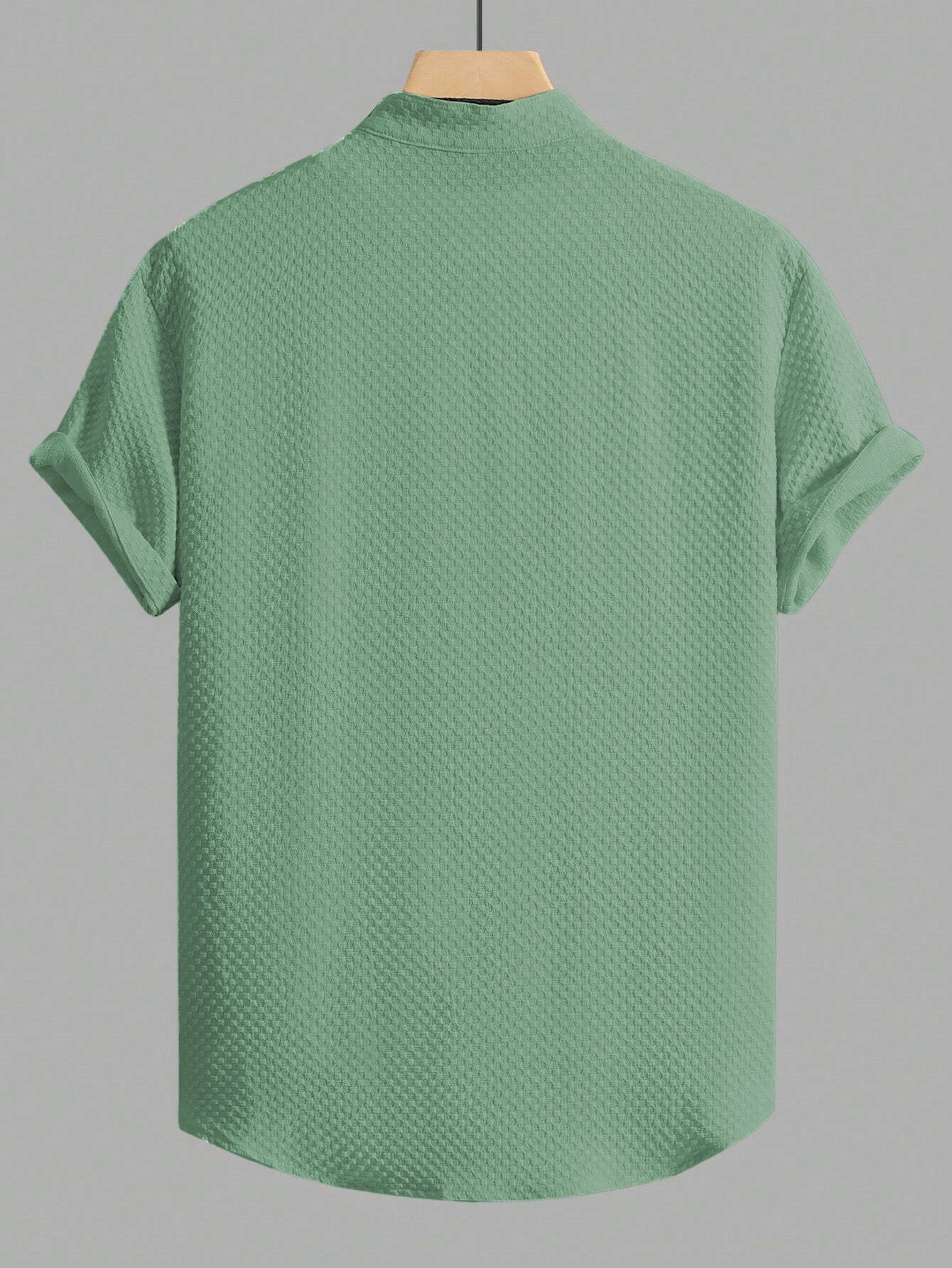 FADDED GREEN SQUARE TEXTURE SHIRT