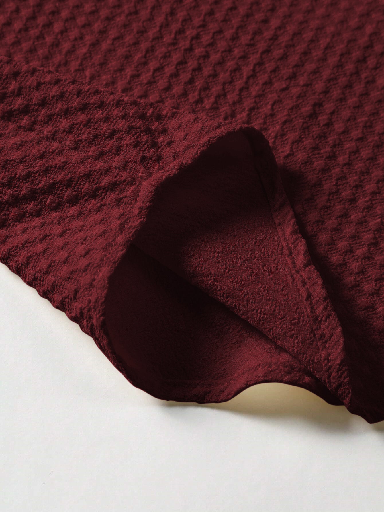 MAROON COLOUR SQUARE TEXTURE SHIRT